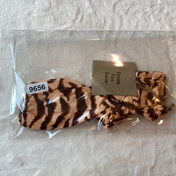 New! Stone Fox Swim Lele knotted bandeau bikini top 10656 - Picture 12 of 12